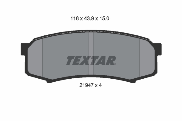 4019722203053 | Brake Pad Set, disc brake TEXTAR 2194701