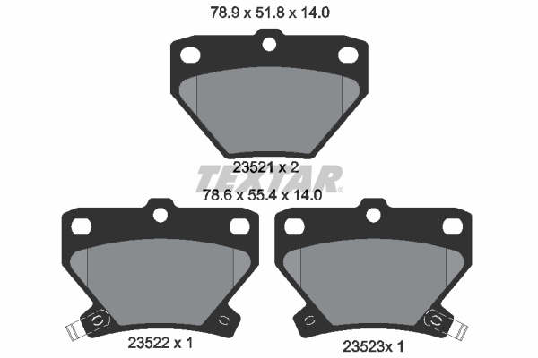 4019722265297 | Brake Pad Set, disc brake TEXTAR 2352101