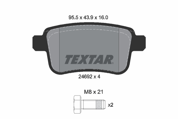 4019722448911 | Brake Pad Set, disc brake TEXTAR 2469204