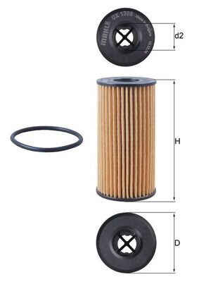 4057635175531 | Oil Filter MAHLE OX1308D