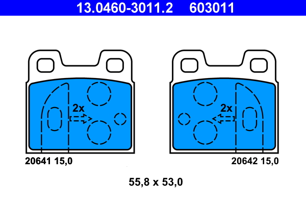 4006633121149 | Brake Pad Set, disc brake ATE 13.0460-3011.2