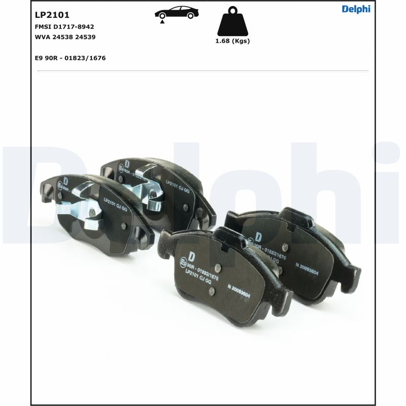 5012759433584 | Brake Pad Set, disc brake DELPHI LP2101