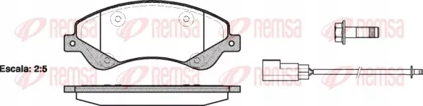 8427975028297 | Brake Pad Set, disc brake REMSA 1251.02